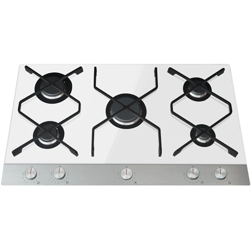 White Glass Cooktop 5 Burner Good Value for Money